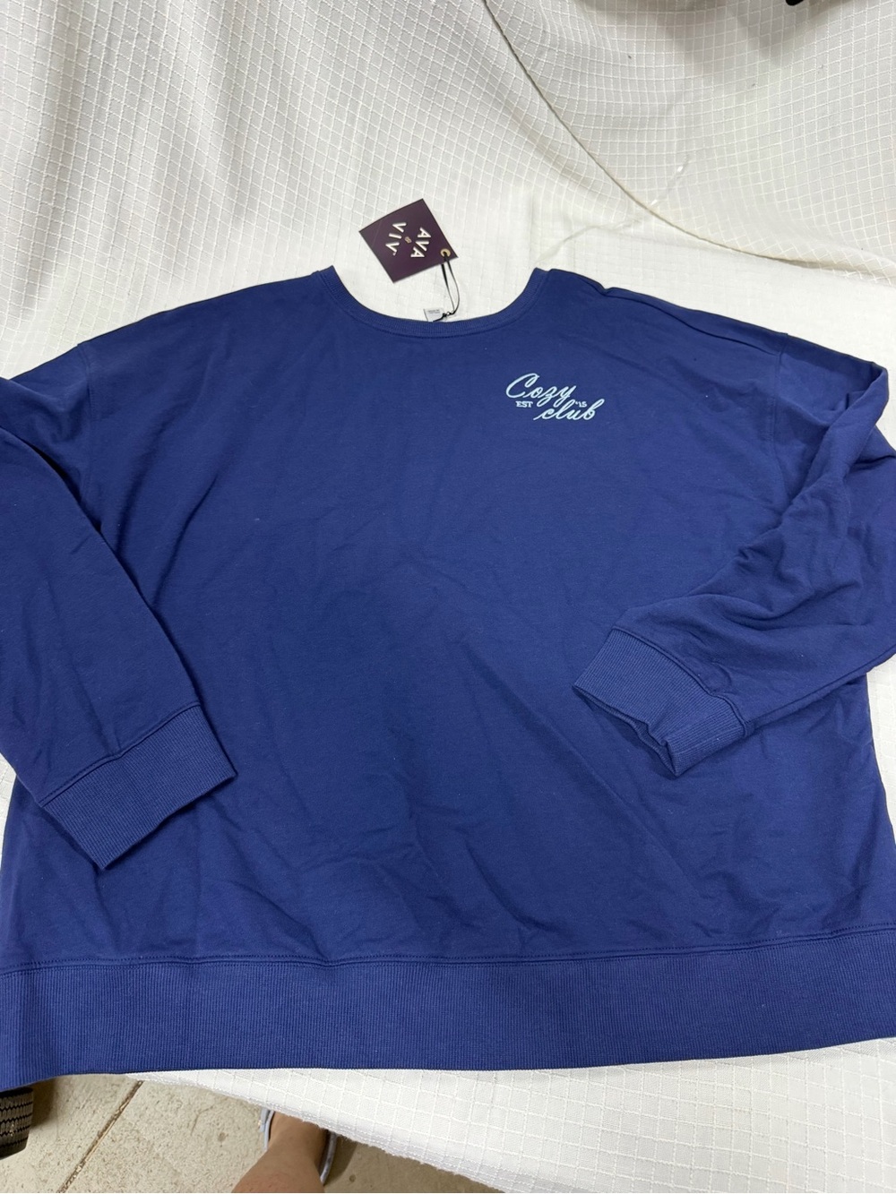 Women’s Ava & viv cozy club french terry crew